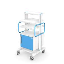 Tani Sklep Medyczny - Wózek pod aparaturę medyczną serii APAR-2 AR120-1TECH-MED - aluminiowy profil - z odpornej stali - Tanio