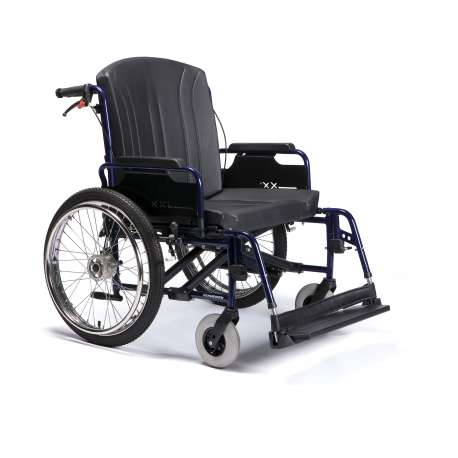 Wózek inwalidzki ręczny, wykonany ze stopów lekkich. Dla osób ważących do 200kg ECLIPS XXL - VERMEIREN