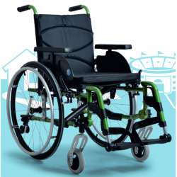 Wózek inwalidzki ręczny, wykonany ze stopów lekkich V300 WD (GO) VERMEIREN
