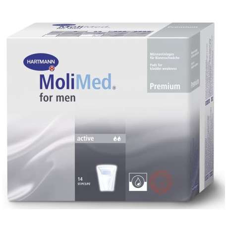 Sklep medyczny - Wkładki urologiczne MoliMed Men Active 14 szt. - HARTMANN - wkładki urologiczne męskie - Refundacja NFZ - Tanio