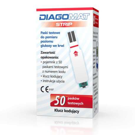 Sklep medyczny - Diagomat Strip - DIAGNOSIS - paski kontrolne do glukometru - Glukometry, paski i lancety - Tanio