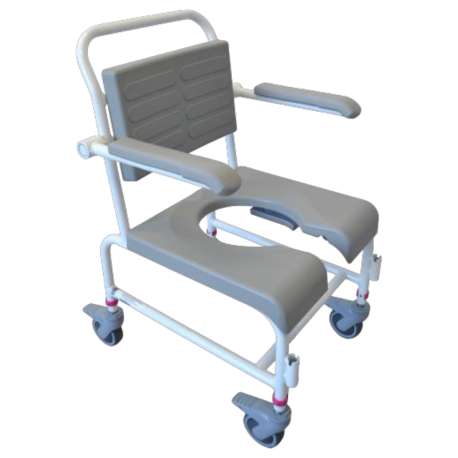 Krzesło prysznicowe M2 STANDARD z oparciem plastikowym oraz siedziskiem w kształcie podkowy 310091 HMN