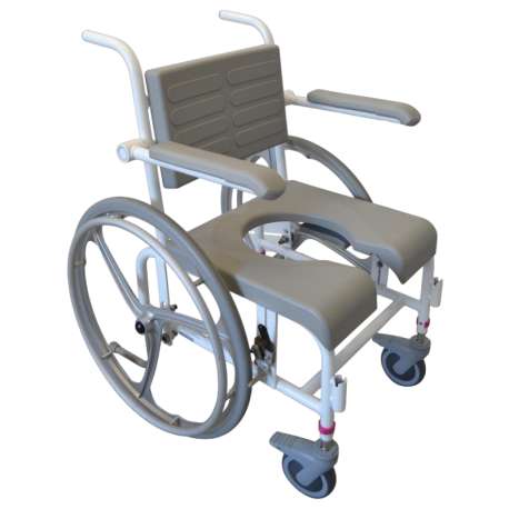 Wózek toaletowy M2 samobieżny z uchwytami do pchania, oparciem z pianki PU oraz siedzeniem standardowym BOXED 310037-B HMN