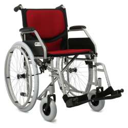 Wózek inwalidzki stalowy ELEGANT AR-403 ARMEDICAL - czerwony