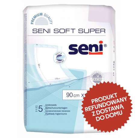 Podkłady higieniczne Seni Soft Super 90x170 cm 5 szt. TZMO opakowanie