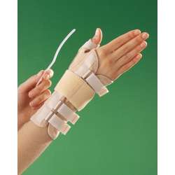 Sklep medyczny - Długa bioceramiczna orteza nadgarstka z taśmą mocującą i stabilizacją kciuka OPPO 3182 - uraz kciuka Niska cena
