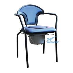 Krzesło sedesowe z poręczami stałymi tapicerowane C 202 T INNOW